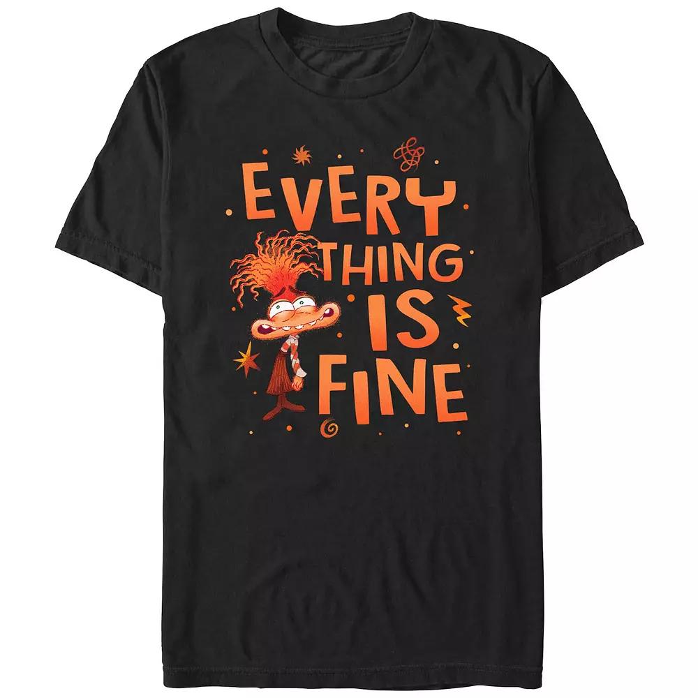 Disney's Inside Out 2 Anxiety Everything is Fine Men's Graphic Tee,  Product Image