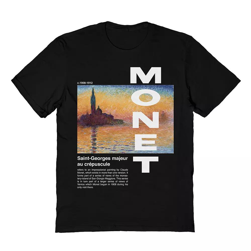 Men's Monet Claude Monet Tee, Size: Large, Black Product Image