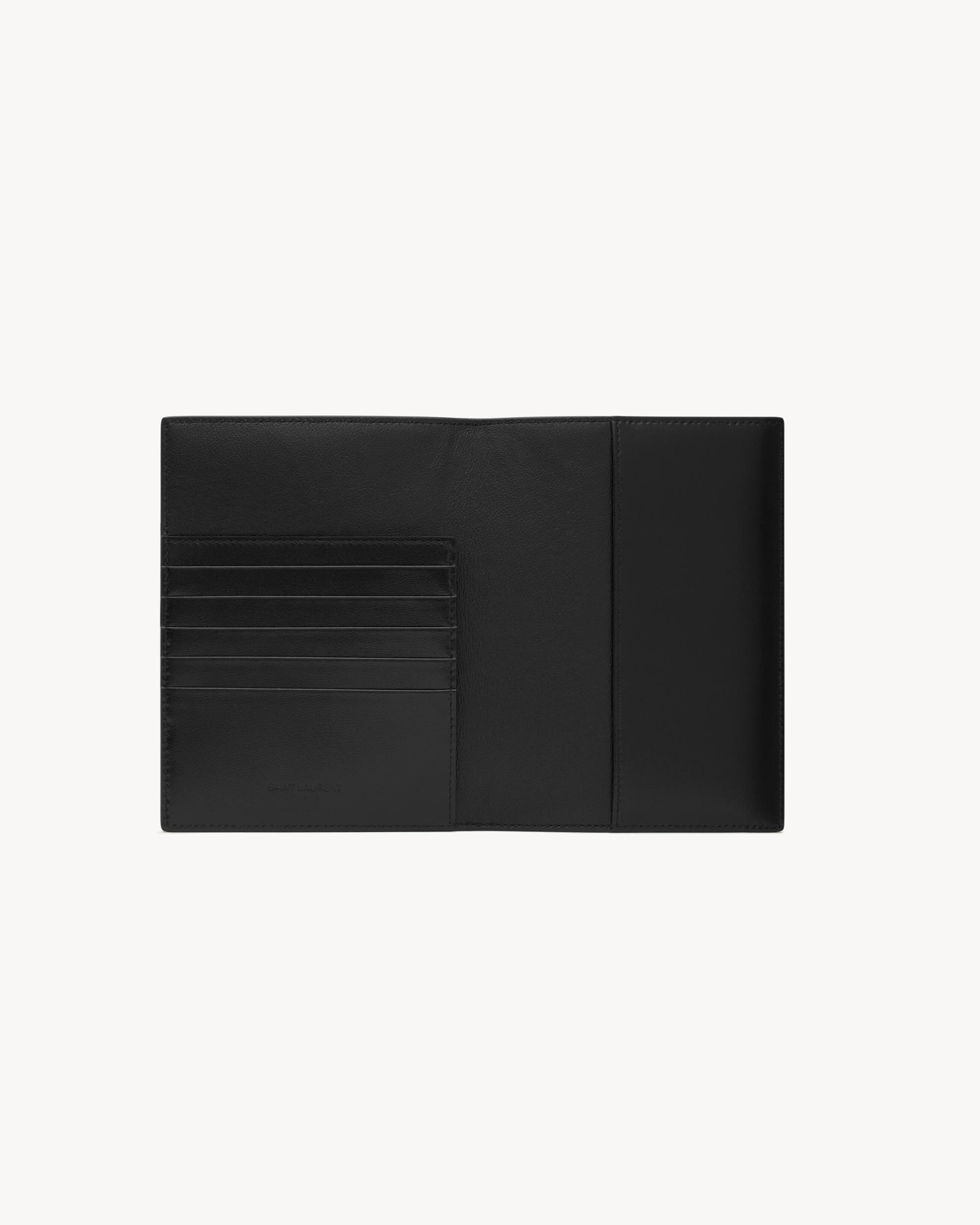 SAINT LAURENT PARIS PASSPORT CASE IN LACQUERED LEATHER Product Image
