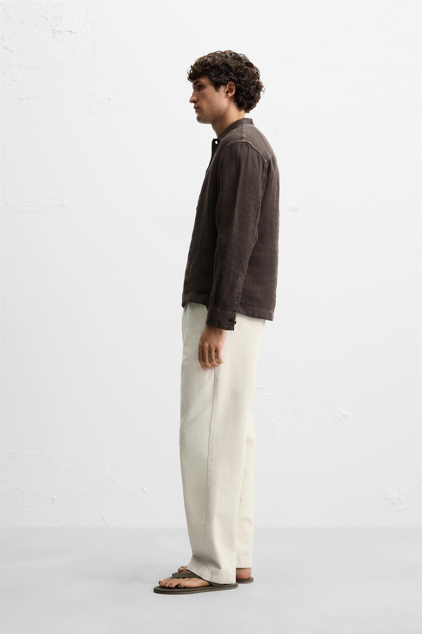 100% LINEN POLO SHIRT Product Image