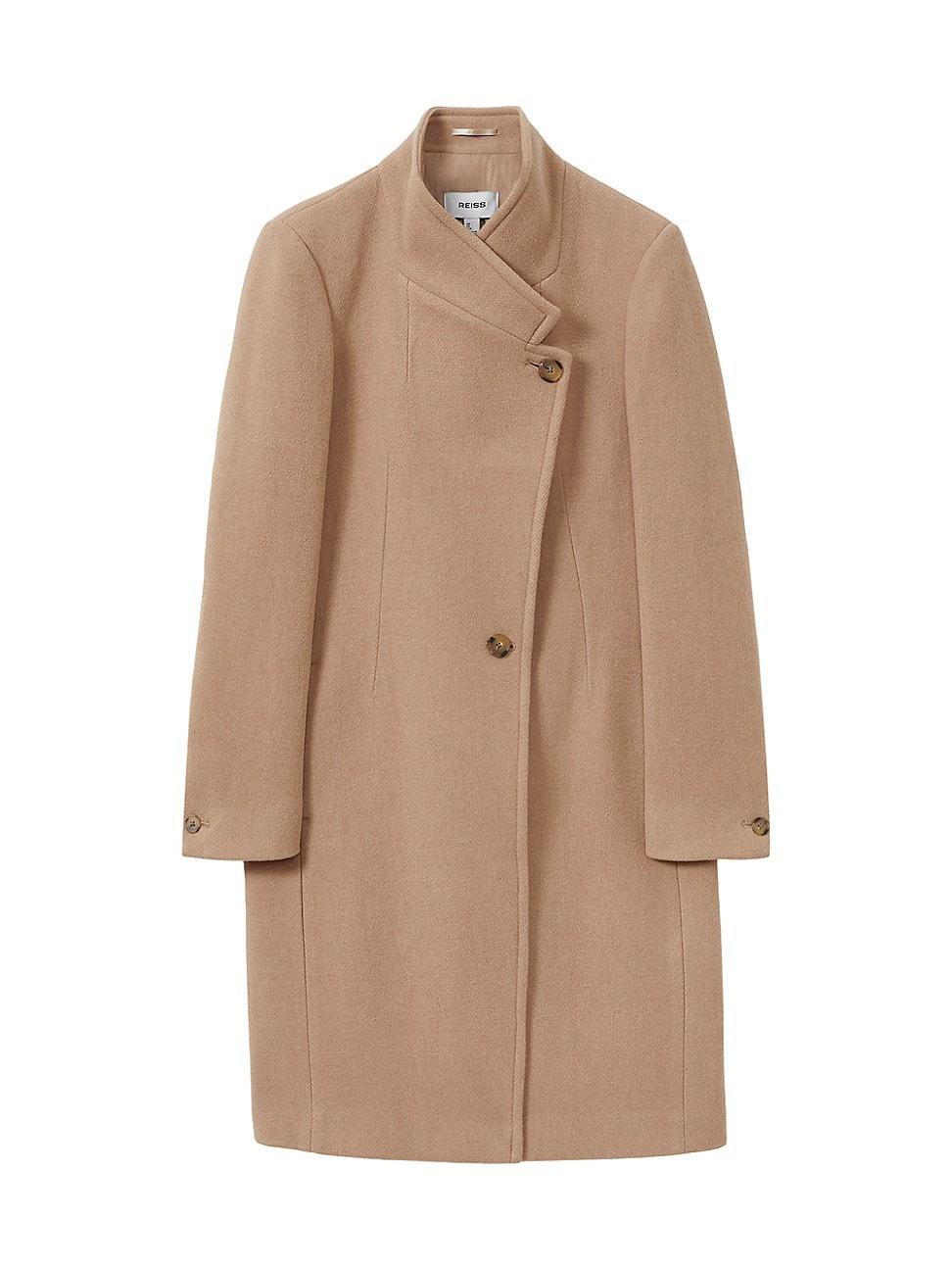 Womens Maude Wool-Blend Wrap Coat Product Image