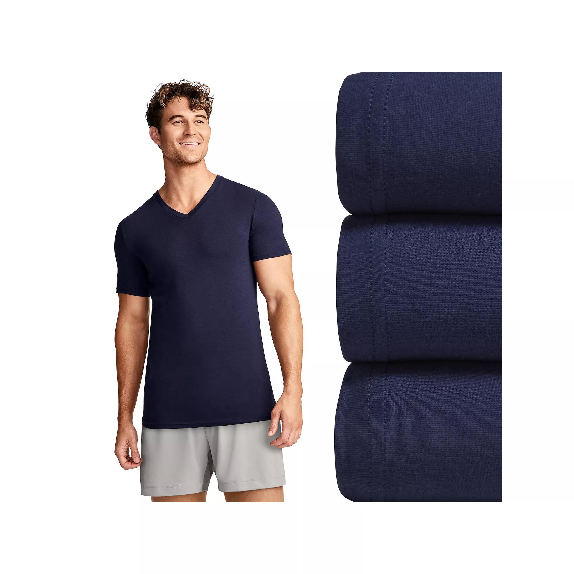 Men's Jockey® 3-Pack Cotton Stretch V-Neck Undershirts,  Product Image