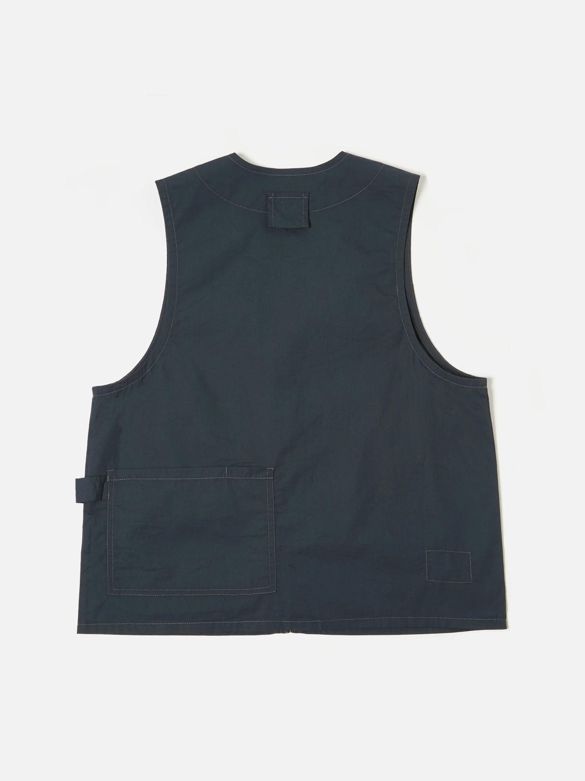 Universal Works Painters Gilet in Navy Broad Cloth Product Image