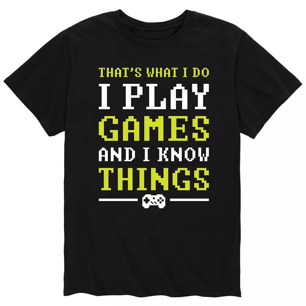 Big & Tall I Know Things Tee, Men's,  Product Image
