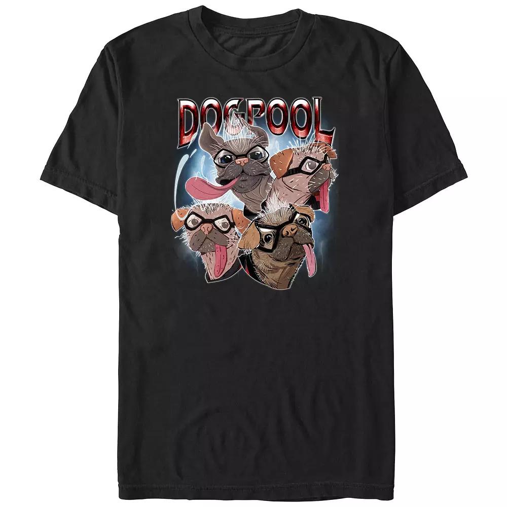 Big & Tall Marvel Deadpool & Wolverine Dogpool Faces Graphic Tee, Men's, Size: Medium Tall, Black Product Image