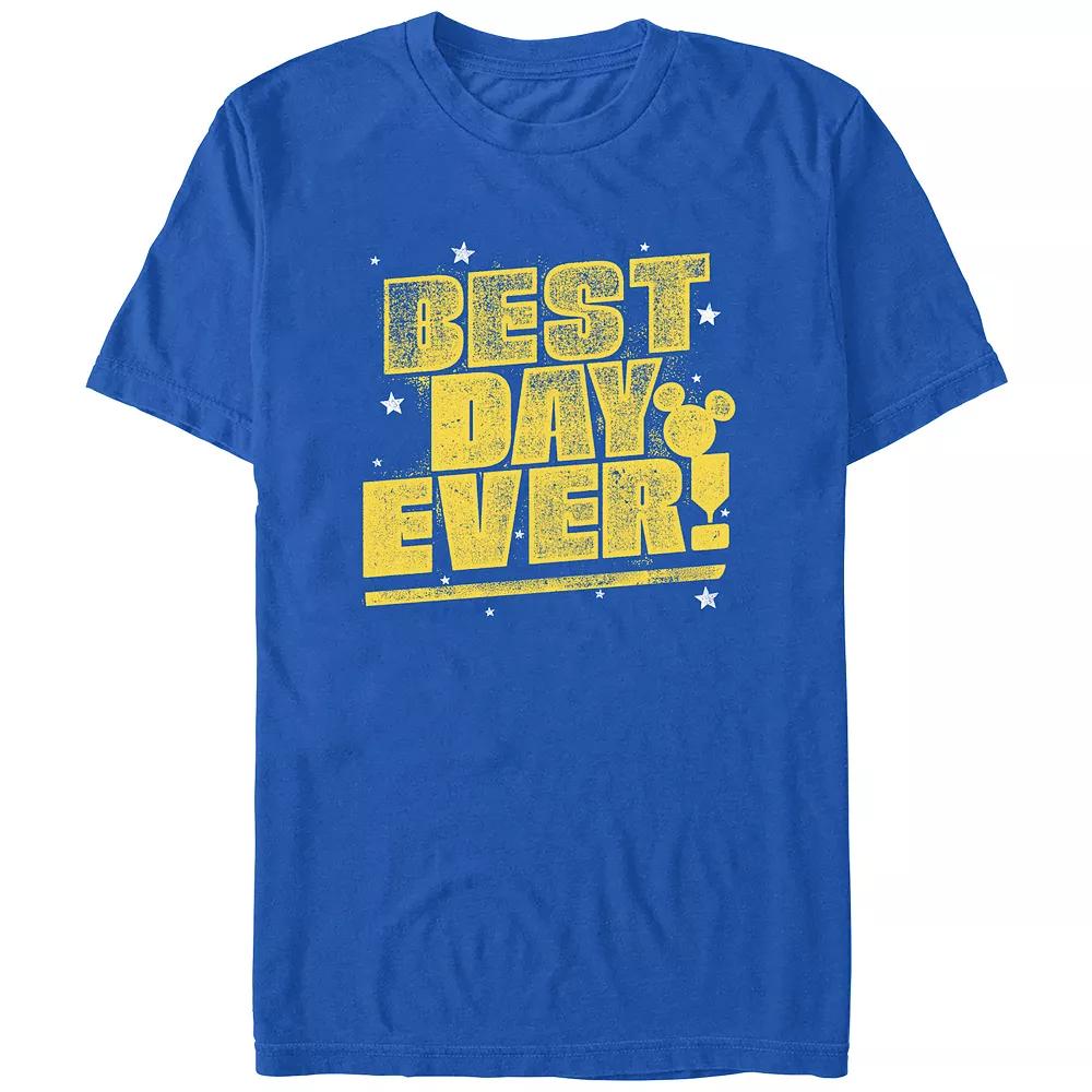 Disney's Mickey Mouse Best Day Ever Spray Sign Men's Graphic Tee,  Product Image