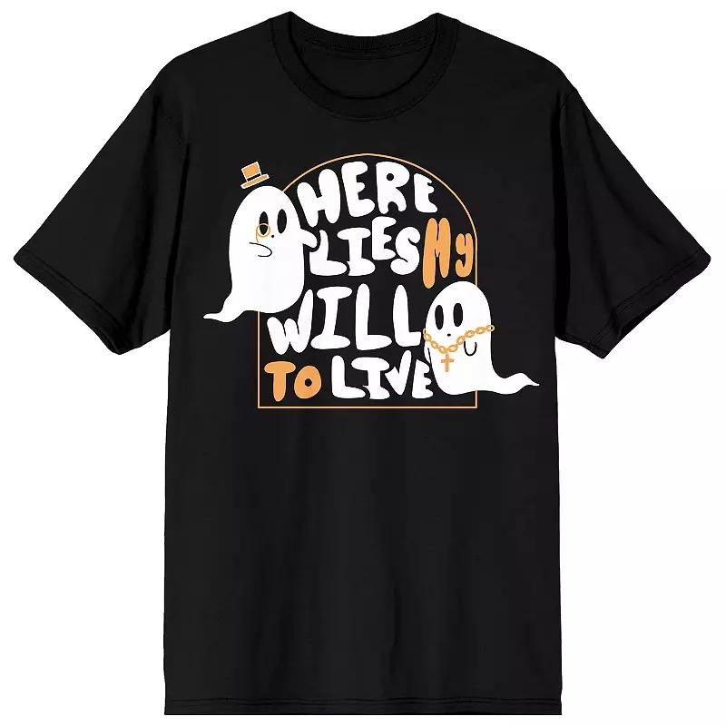 Men's Halloween Dapper Ghost Duo Graphic Tee, Size: XXL, Black Product Image