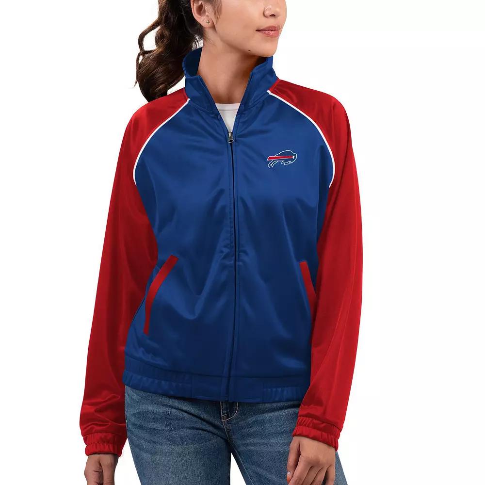 Women's G-III 4Her by Carl Banks Navy New England Patriots Showup Fashion Dolman Full-Zip Track Jacket, Size: XL, Blue Product Image