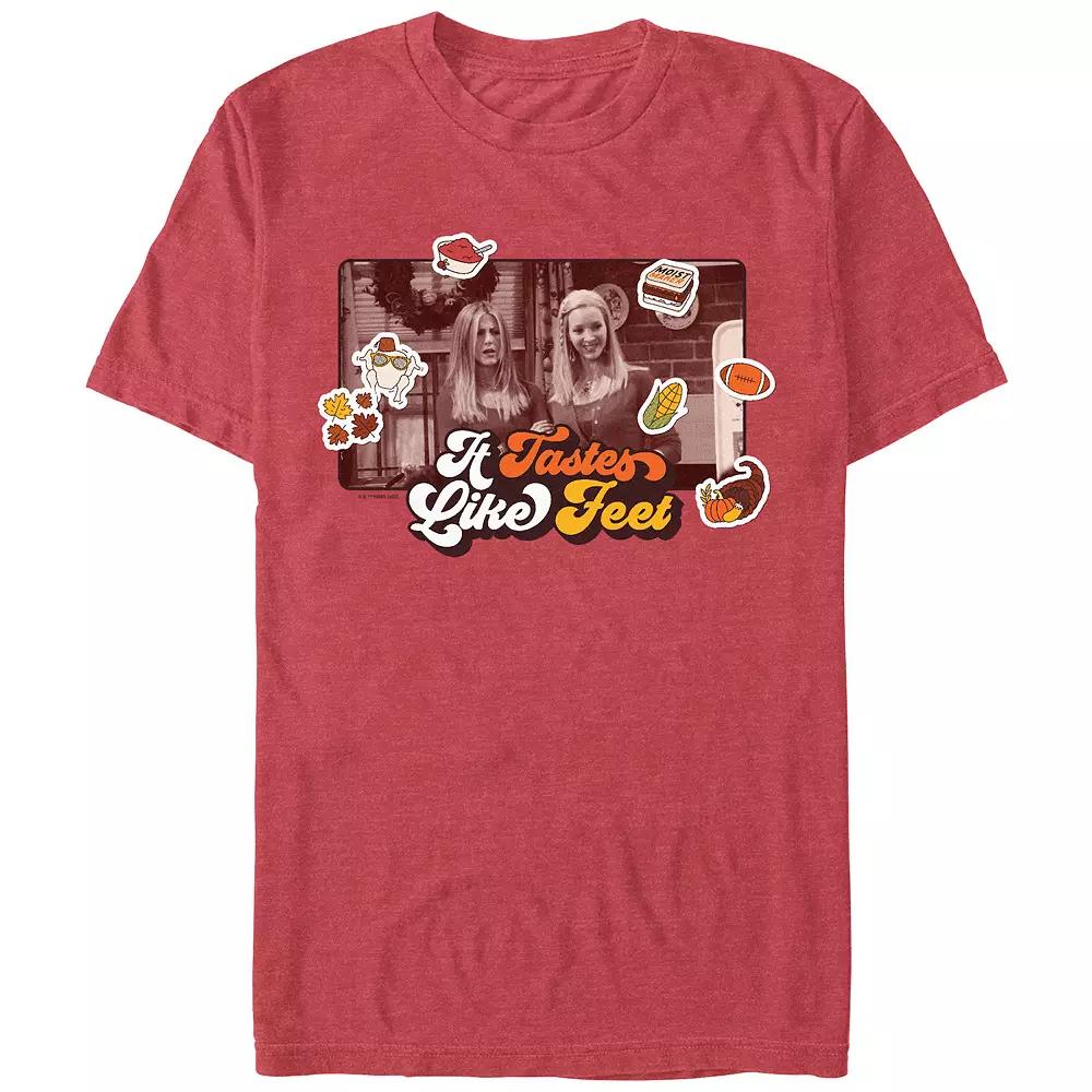 Men's Friends It Tastes Like Feet Graphic Tee, Size: Large, Red Grey Product Image