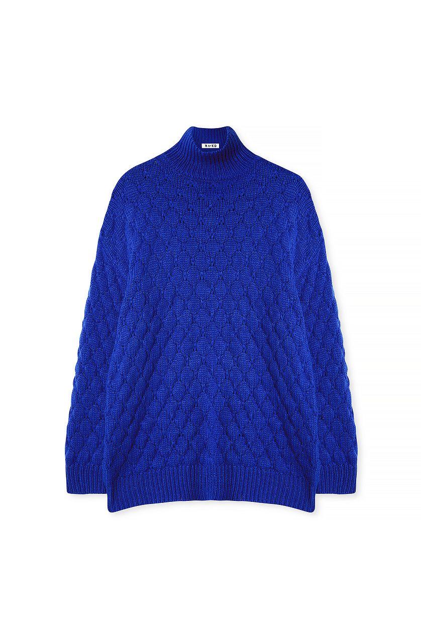 Polo Neck Knitted Sweater Product Image