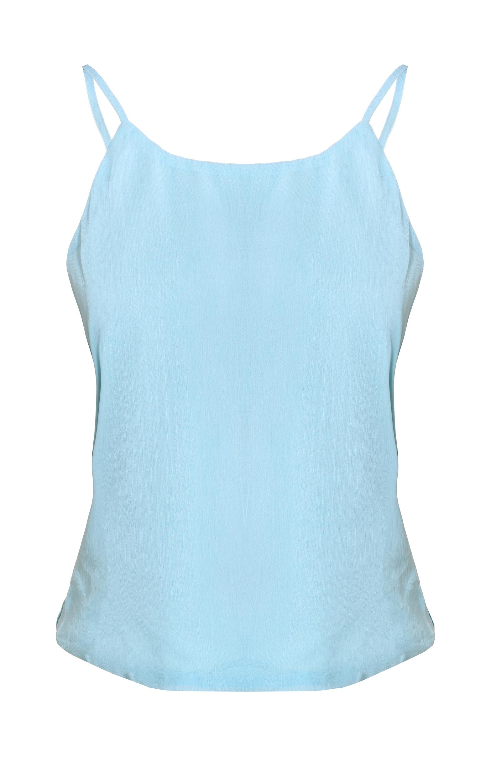Aqua Chiffon Gold Back Trim Cami Product Image