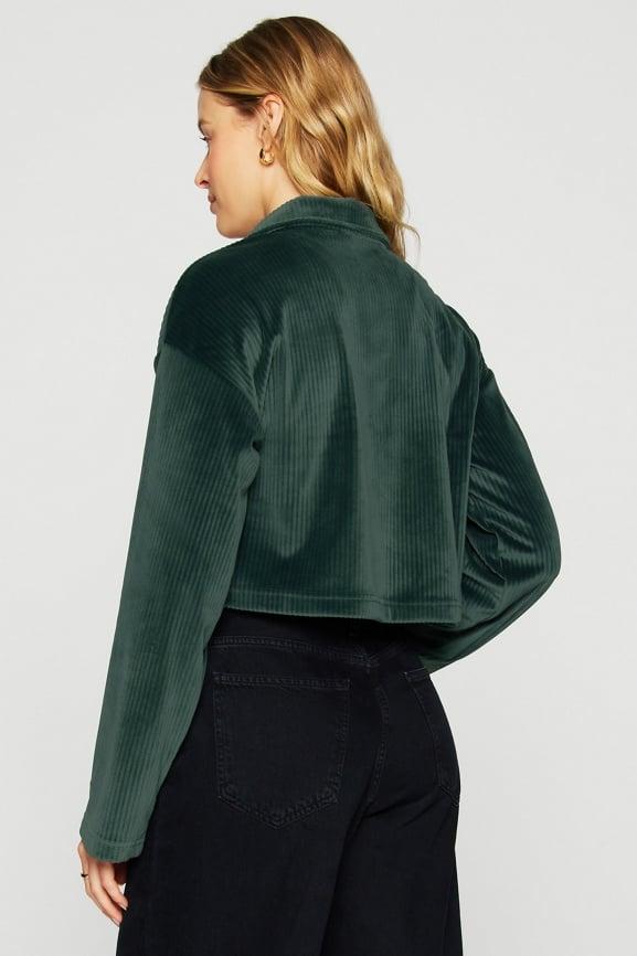 Plush Rib Half Zip Sweatshirt Product Image