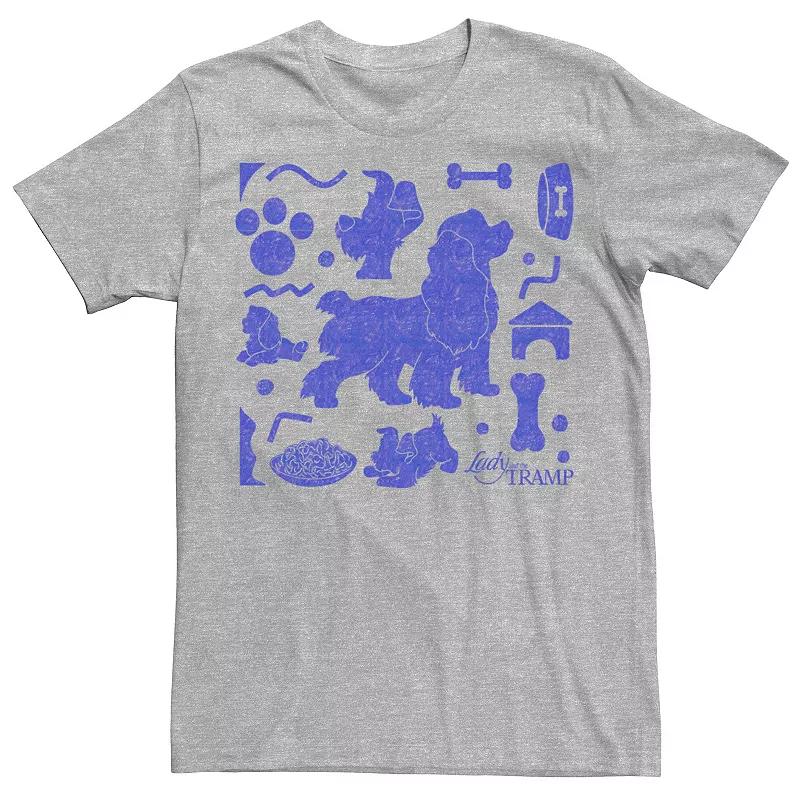 Disney's Lady And The Tramp Silhouette Icons Men's Tee,  Product Image