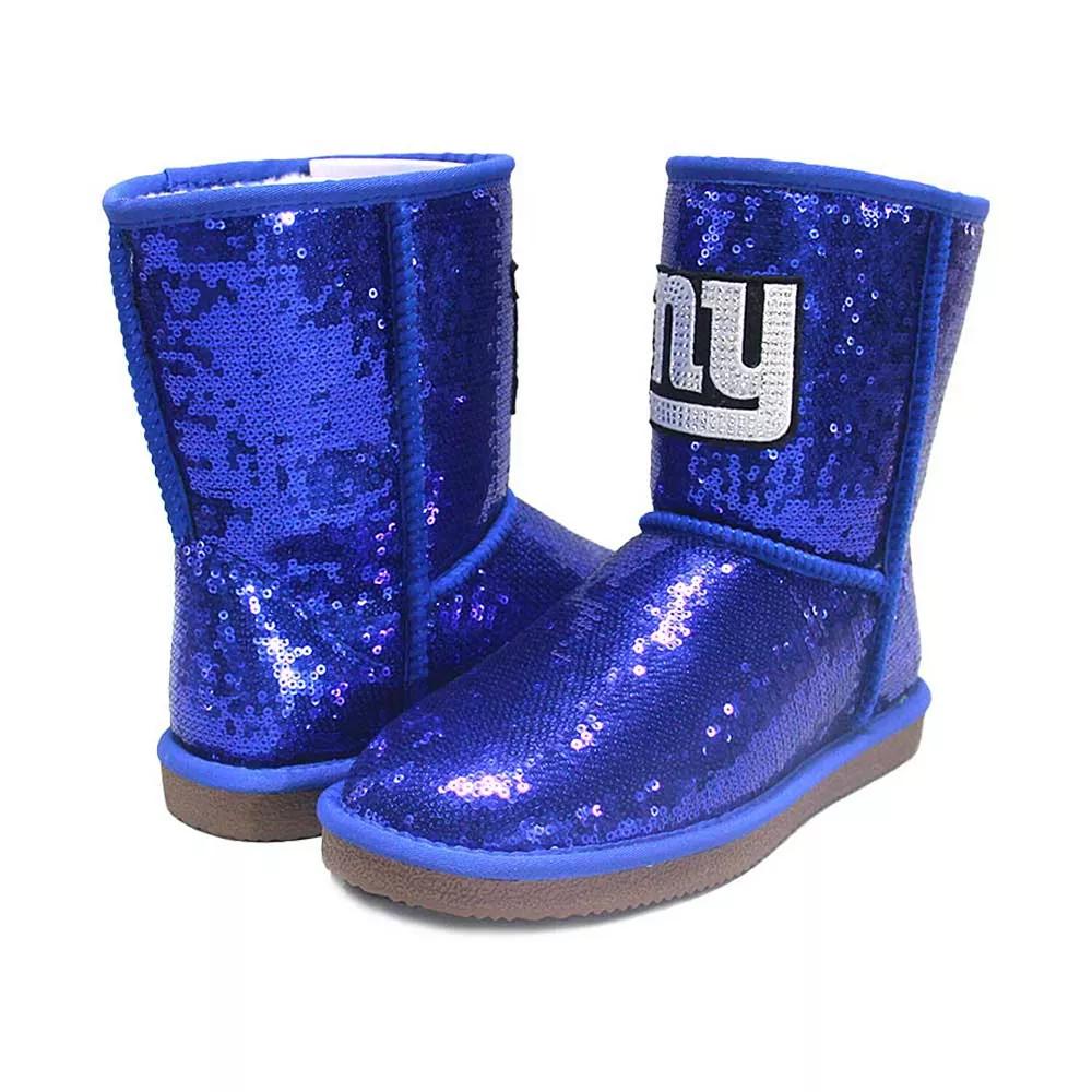 Women's Cuce New York Giants Sequin Boots, Size: 8, Blue Product Image