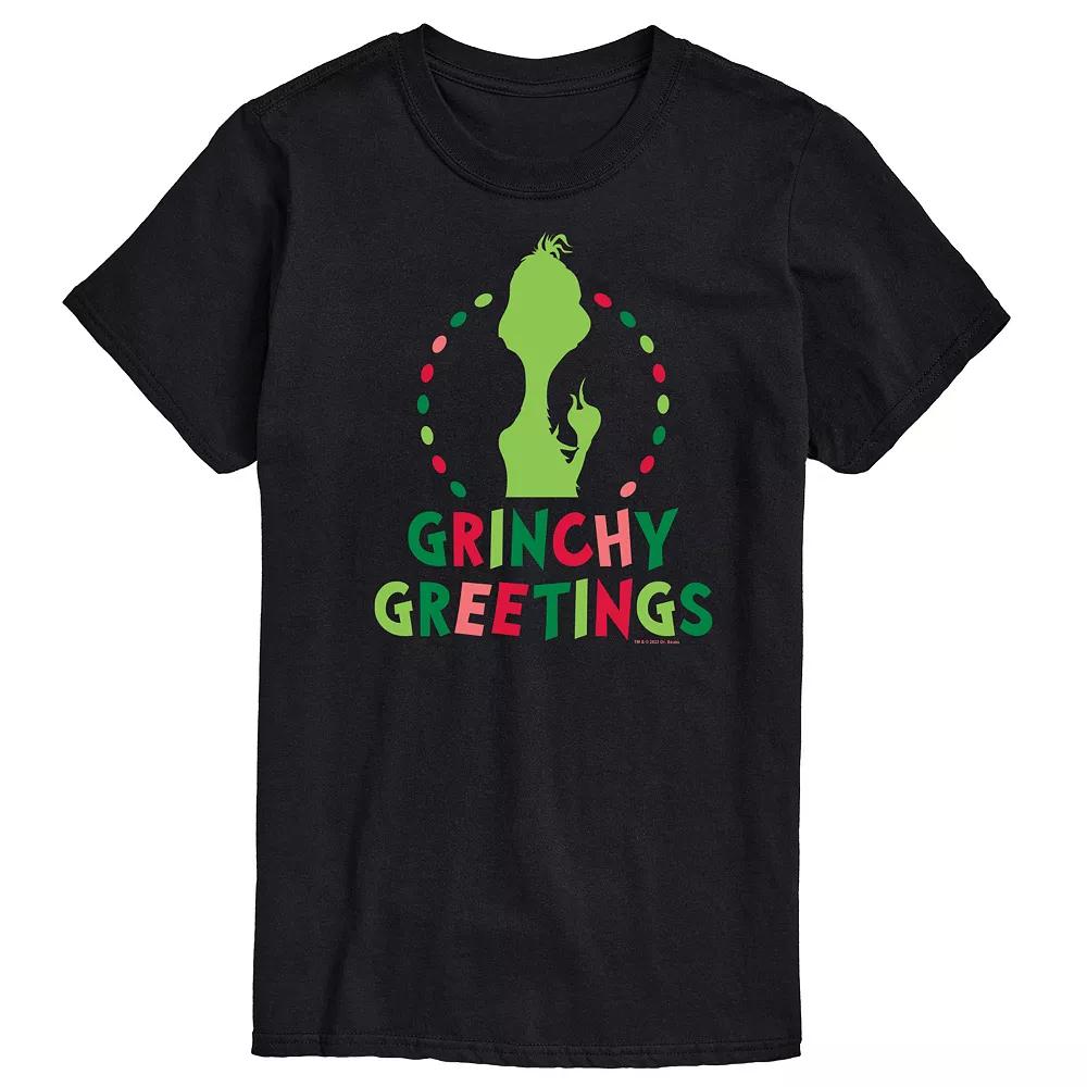 Men's Dr. Seuss The Grinch Grinchy Greetings Graphic Tee,  Product Image