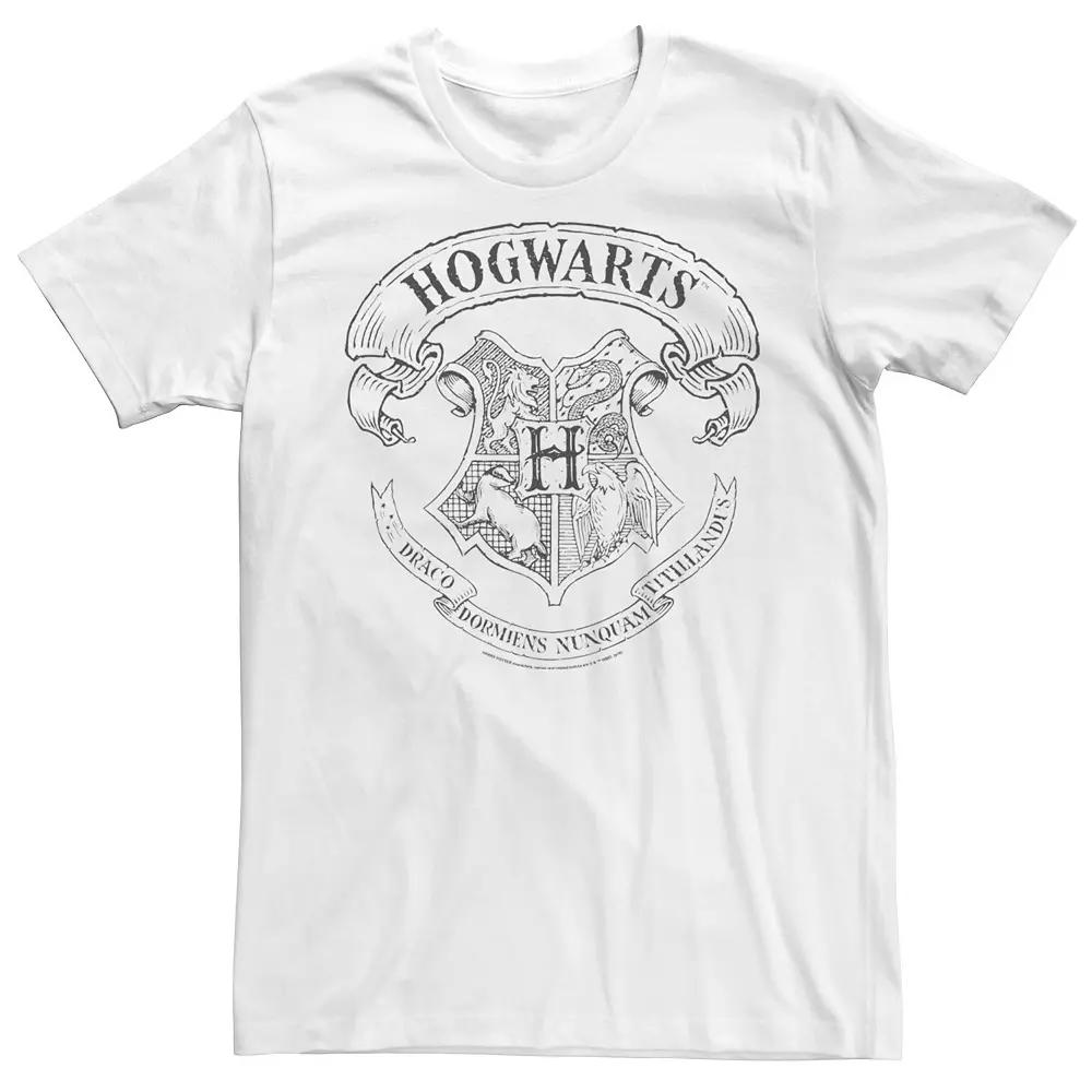 Men's Harry Potter Hogwarts Crest Outline Graphic Tee,  Product Image
