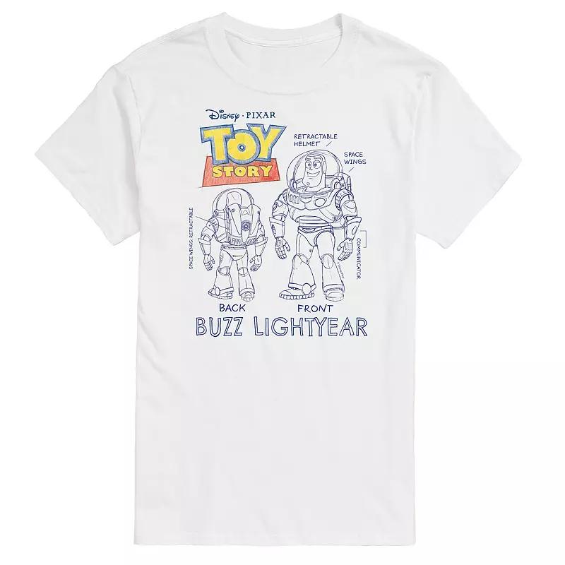 Disney / Pixar's Toy Story 4 Men's Buzz Sketches Graphic Tee,  Product Image