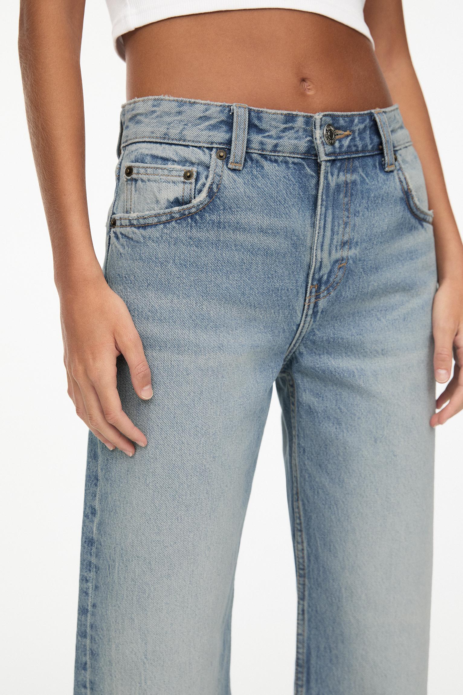 Mid-waist straight-leg jeans Product Image