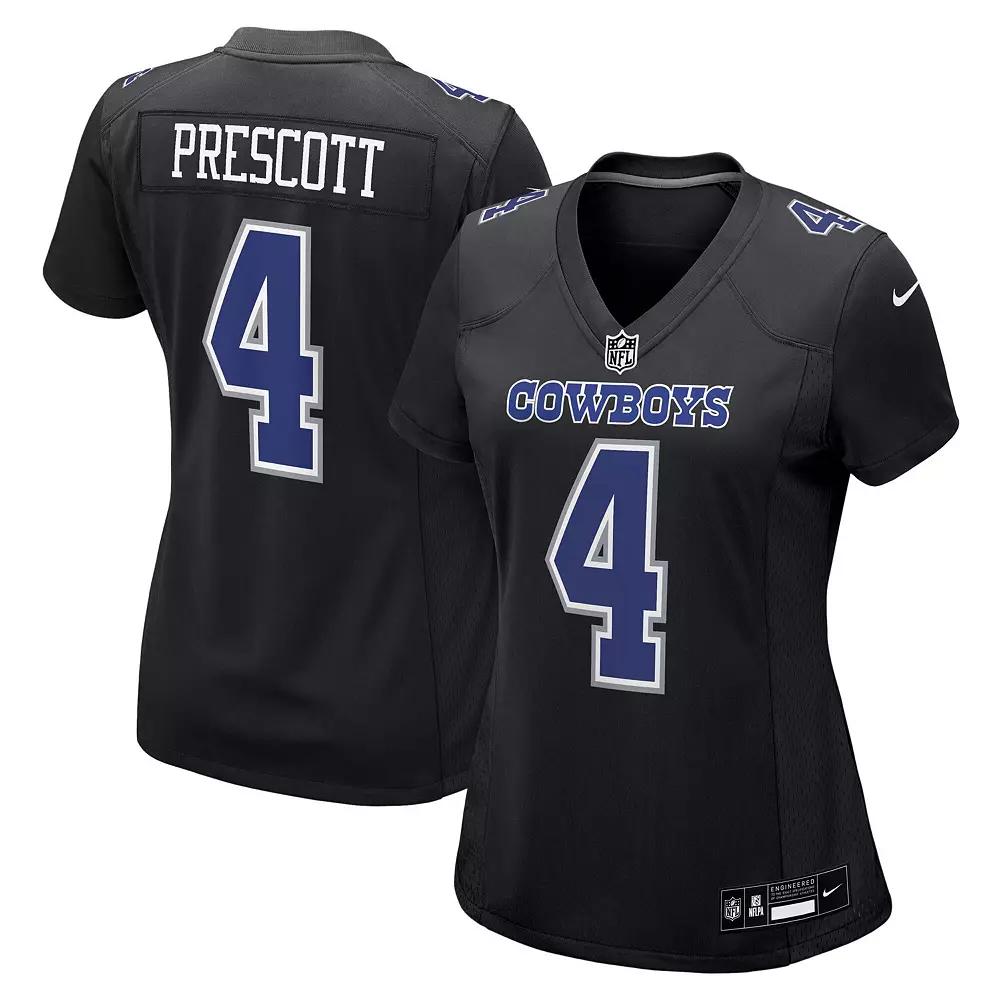 Women's Nike Dak Prescott Carbon Black Dallas Cowboys Fashion Game Jersey, Size: Small Product Image