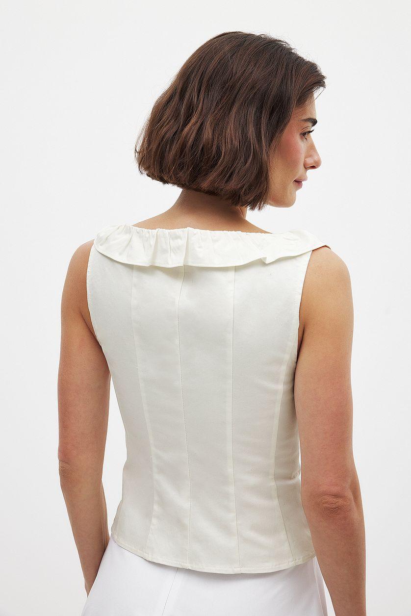 Square Neck Ruffle Corset Top Product Image