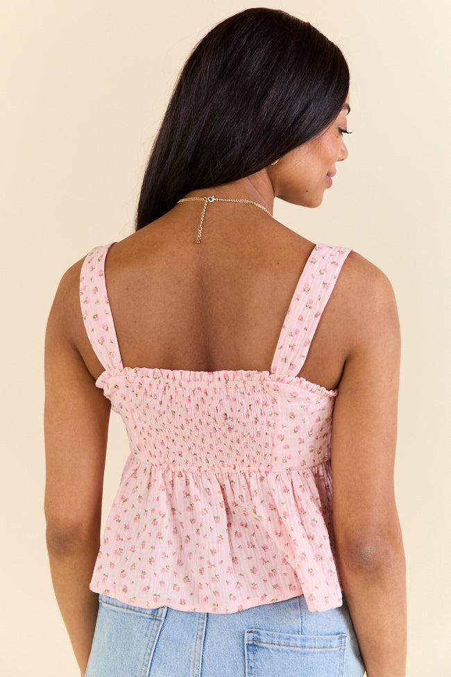Floral Daydream Pink Floral Woven Tank FINAL SALE Product Image