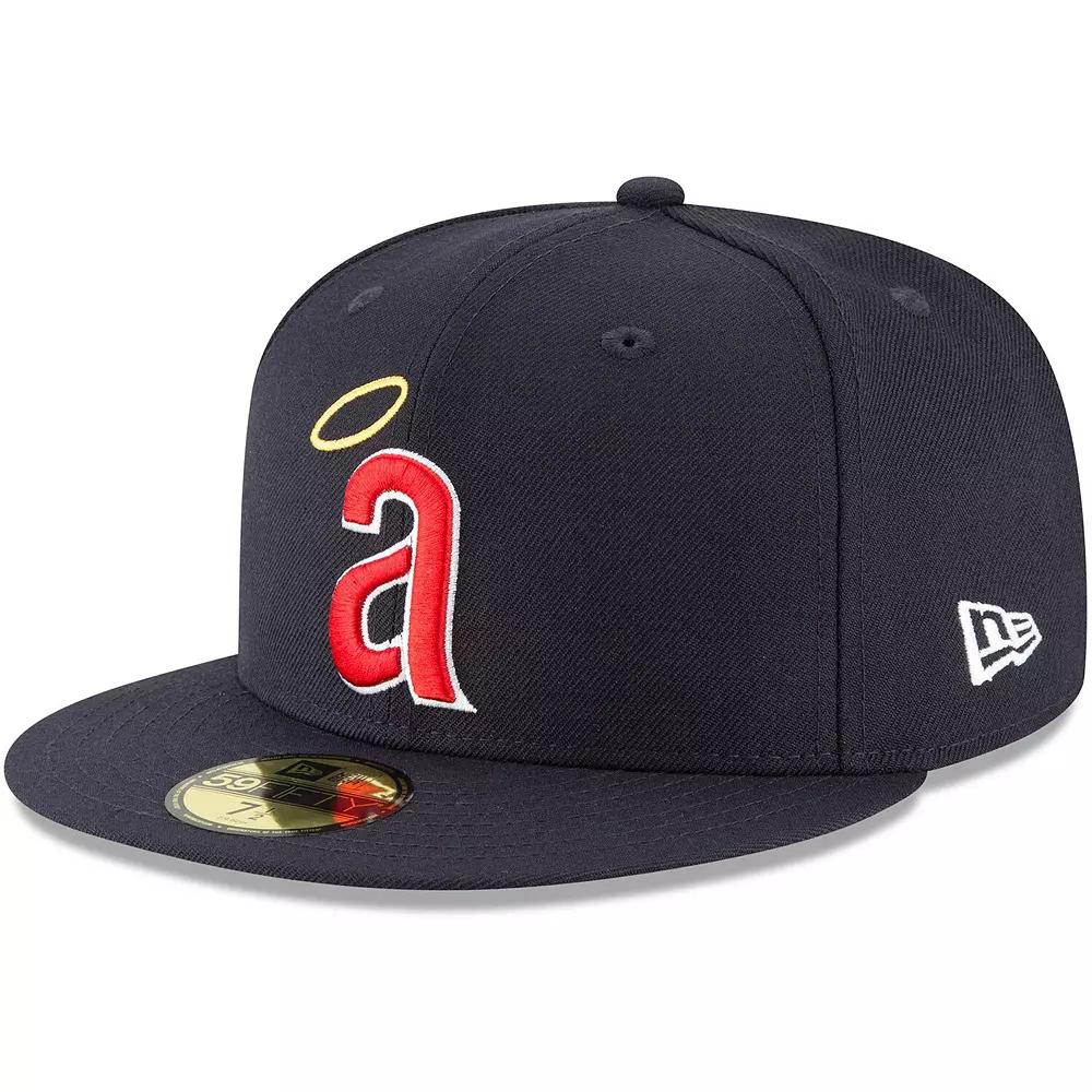 Men's New Era Navy California Angels Cooperstown Collection Wool 59FIFTY Fitted Hat,  Product Image