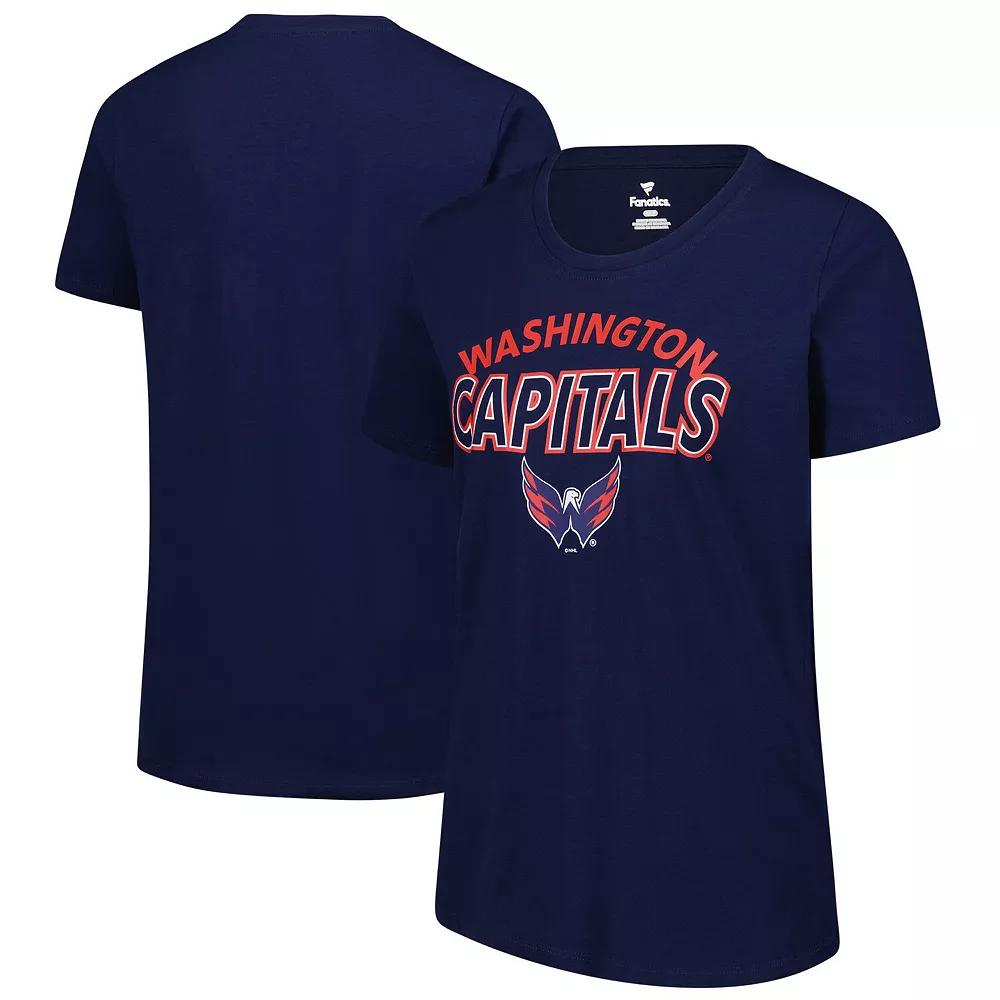 Women's Fanatics Navy Washington Capitals Risk T-Shirt,  Product Image