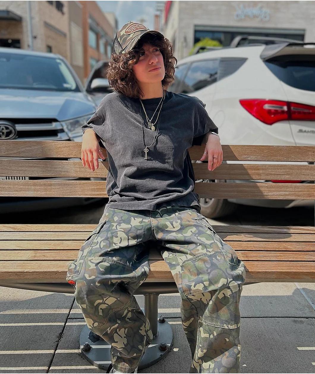 Empyre Ultra Loose Handstyle Cargo Camo Skate Pants Product Image