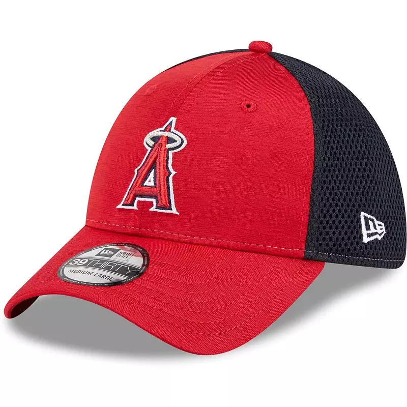 Men's New Era Red Los Angeles Angels Neo 39THIRTY Flex Hat,  Product Image