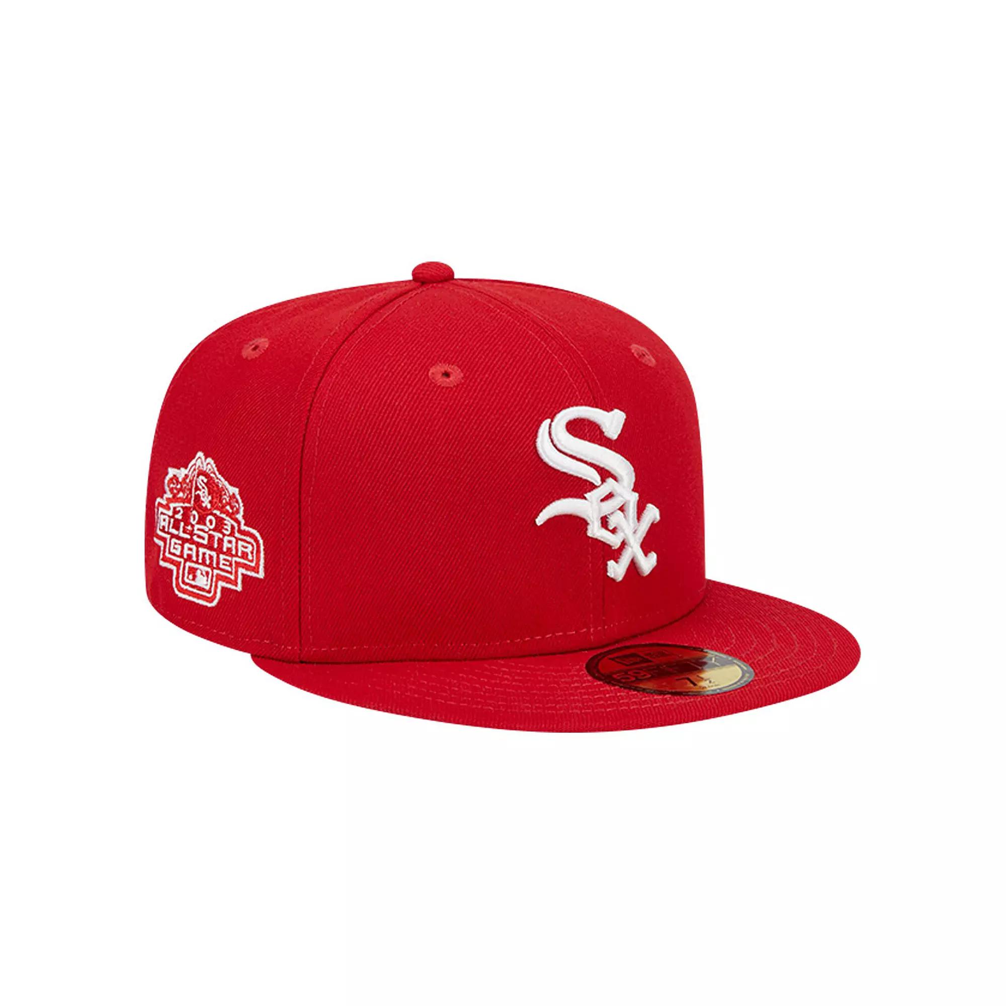 Men's New Era Red Chicago White Sox Logo 59FIFTY Fitted Hat, Size: 7 3/8 Product Image