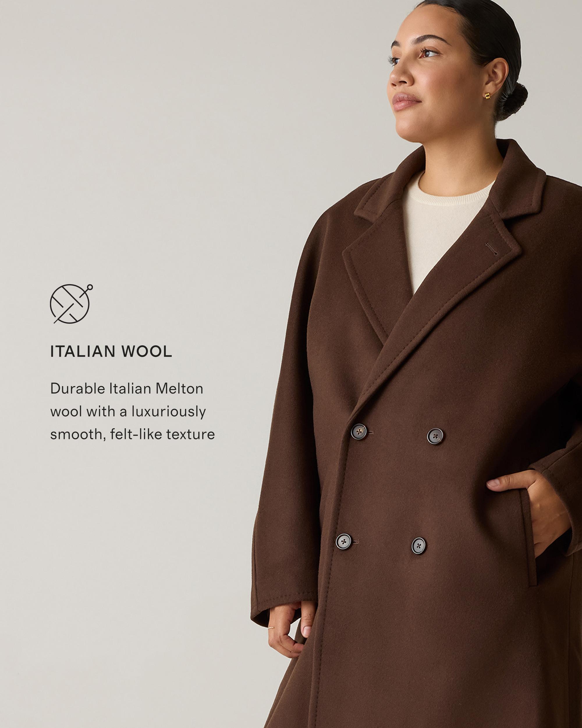 Quince | Women's Italian Wool Double-Breasted Slouch Coat Product Image