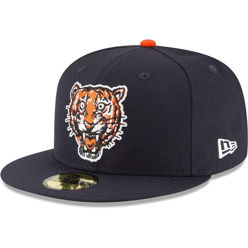 Men's New Era Navy Detroit Tigers Cooperstown Collection Wool 59FIFTY Fitted Hat,  Product Image