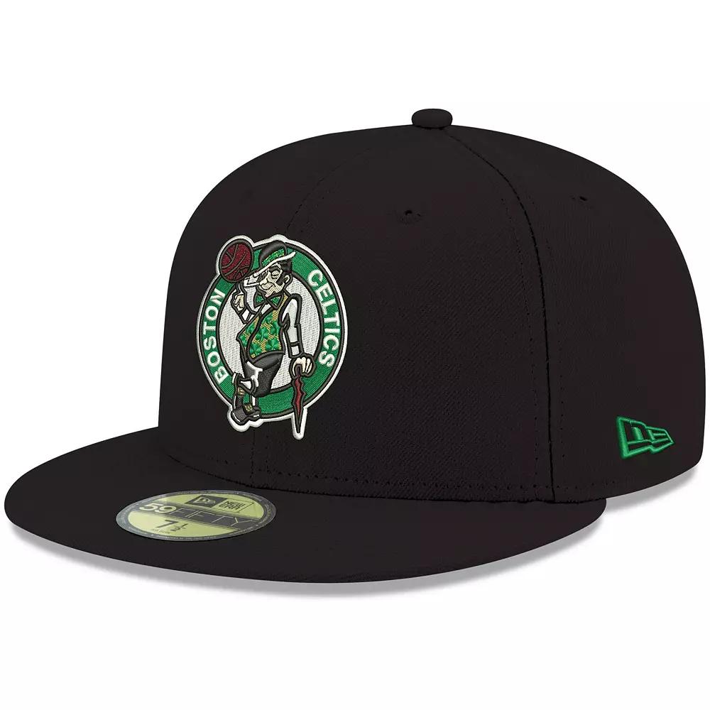 Men's New Era Black Boston Celtics Official Team Color 59FIFTY Fitted Hat,  Product Image
