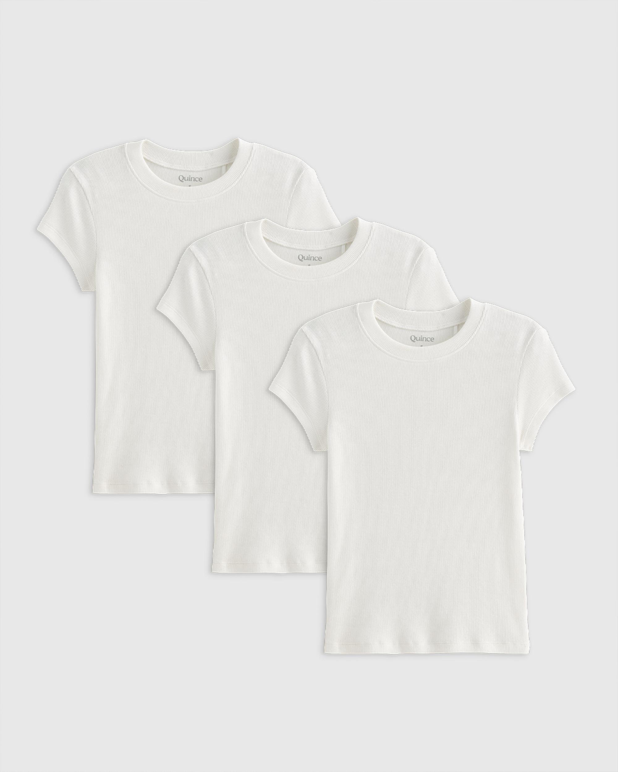Quince | Women's Micro-Rib Crewneck T-Shirt Organic Cotton Product Image