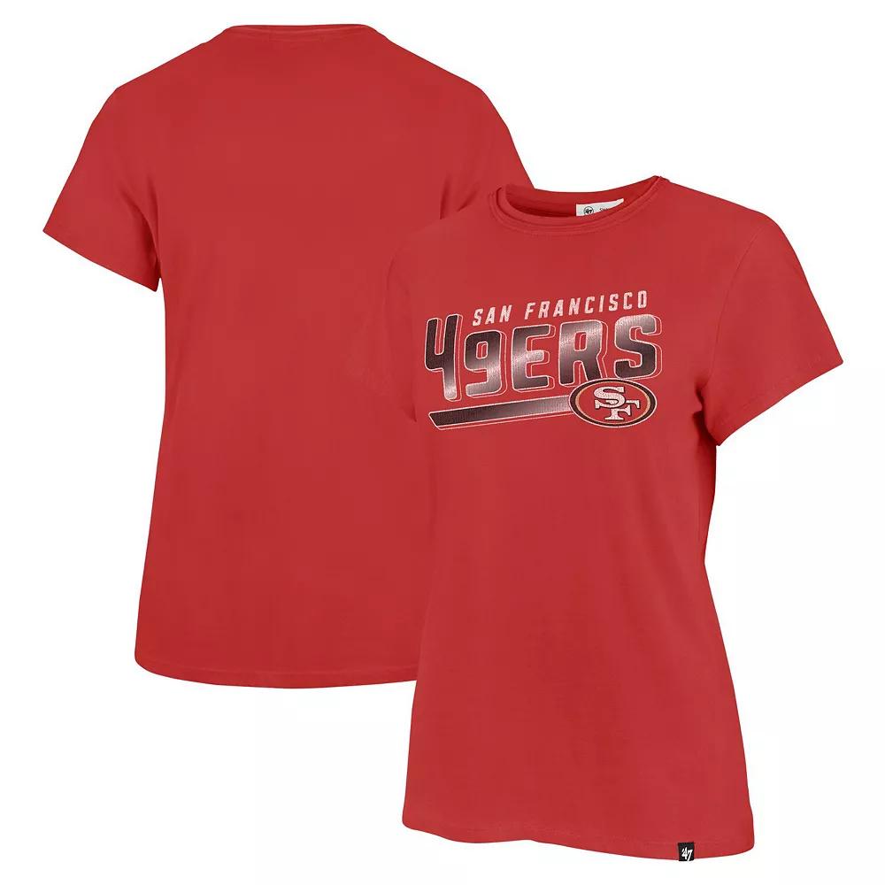 Women's '47 Scarlet San Francisco 49ers Pep Up Frankie T-Shirt,  Product Image