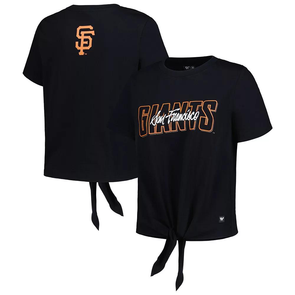 Women's The Wild Collective Black San Francisco Giants Twist Front T-Shirt, Size: XS Product Image