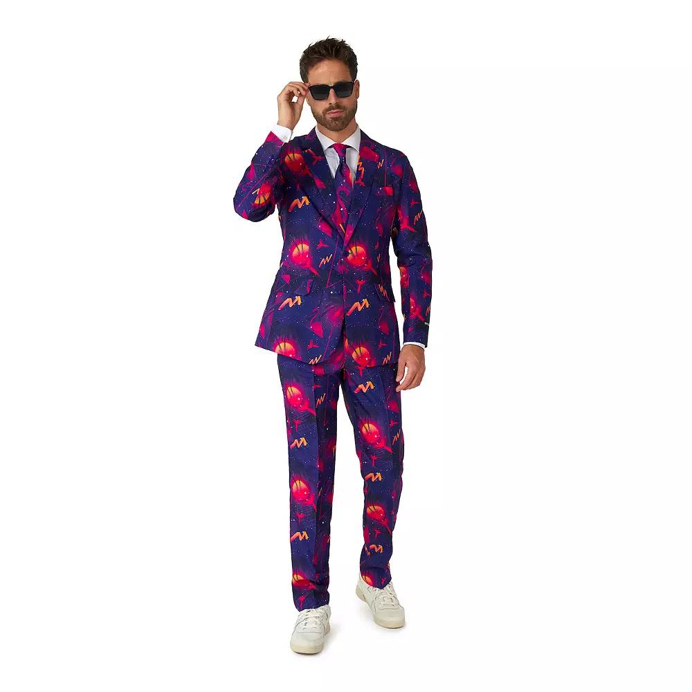 Men's Suitmeister Retro Neon Navy Suit Set,  Product Image