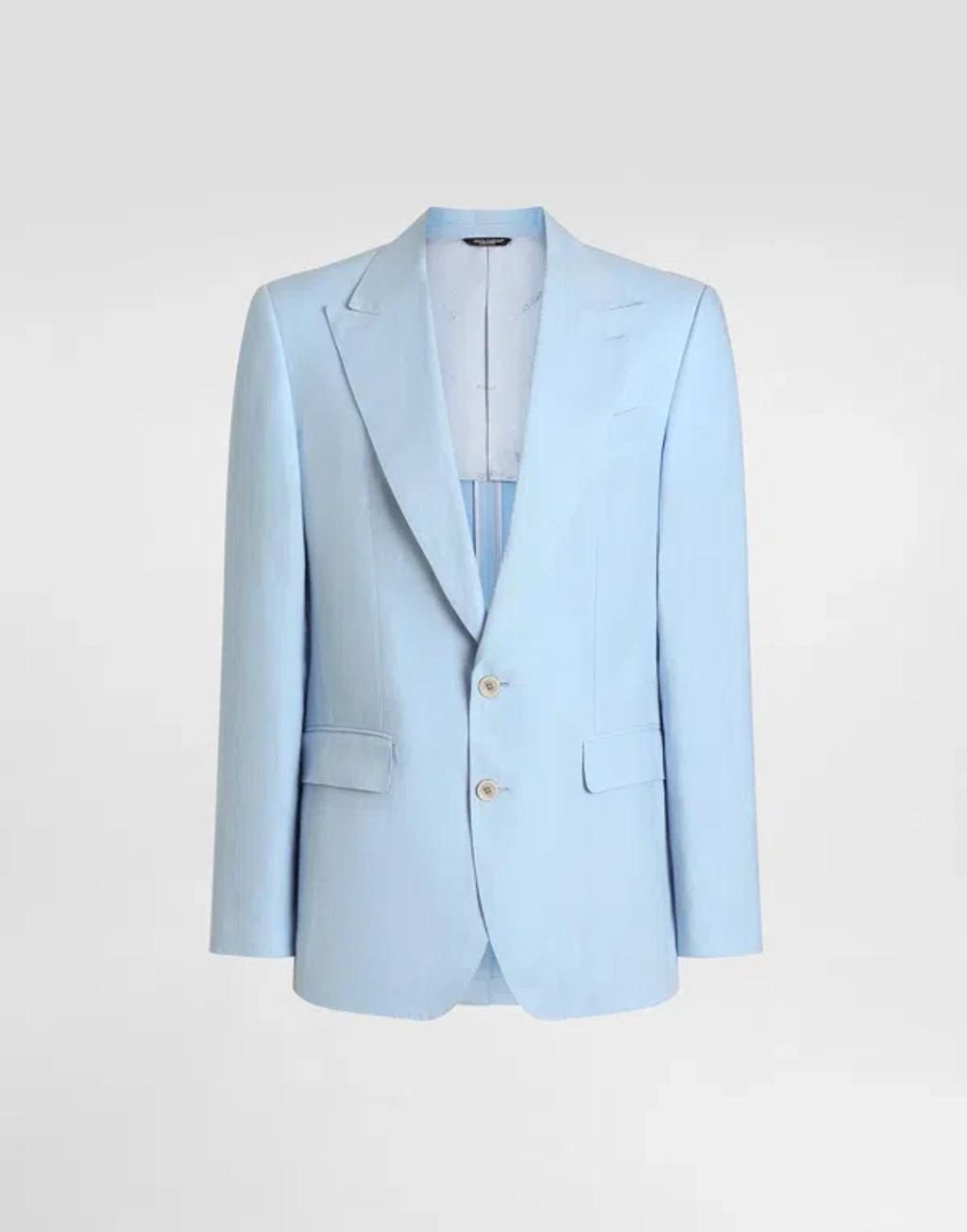 DOLCE & GABBANA Single-breasted Blazer In Blue Product Image