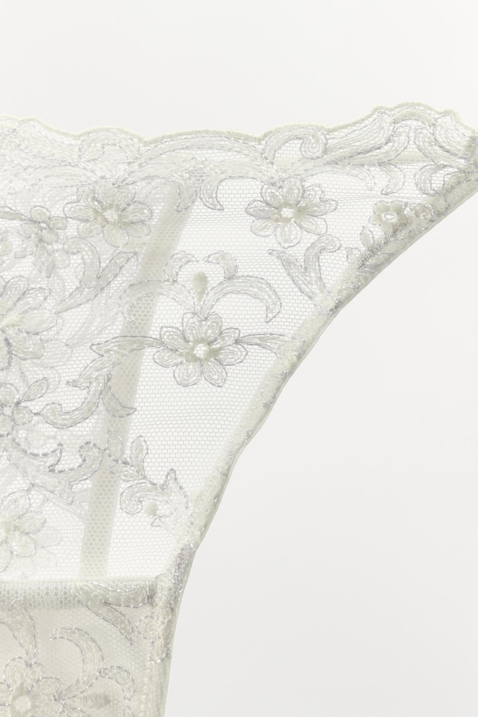 EMBROIDERED LACE THONG Product Image
