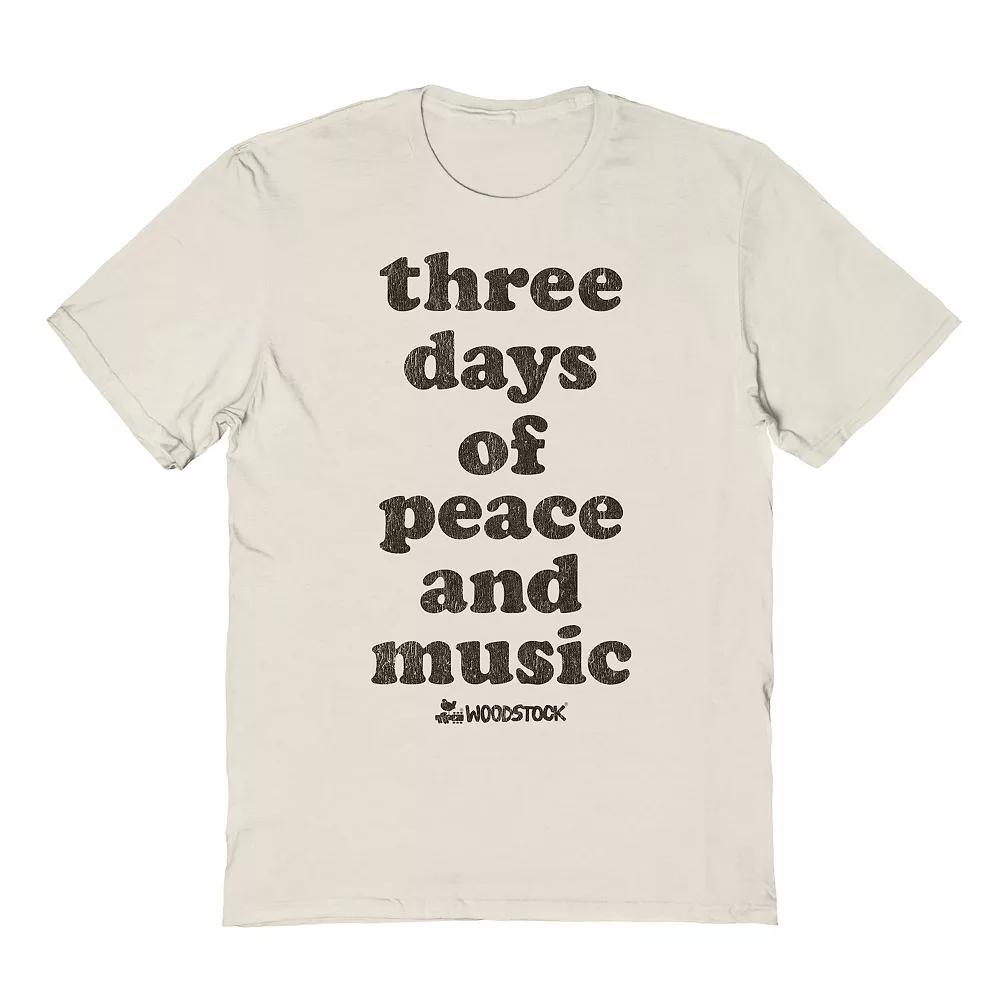 Men's Woodstock Three Days Graphic Tee, Size: Medium, Natural Product Image