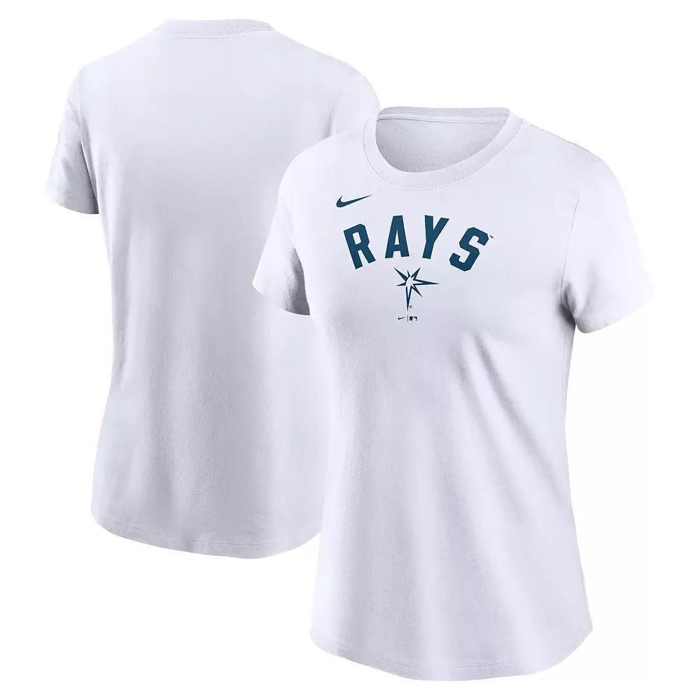 Women's Nike White Tampa Bay Rays Team Arch T-Shirt,  Product Image