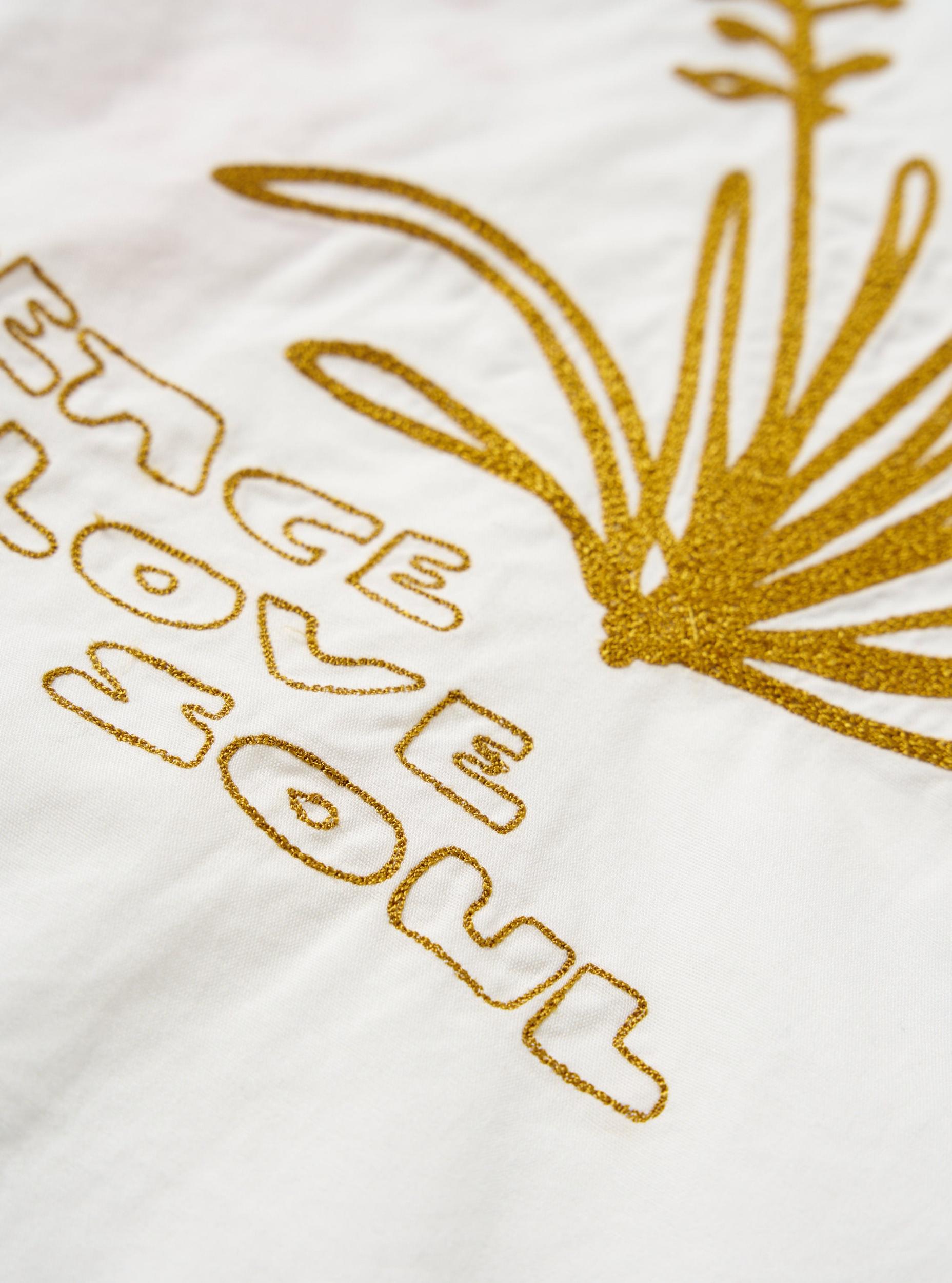 Universal Works Minari Shirt in Embroidered Ecru Poplin Product Image