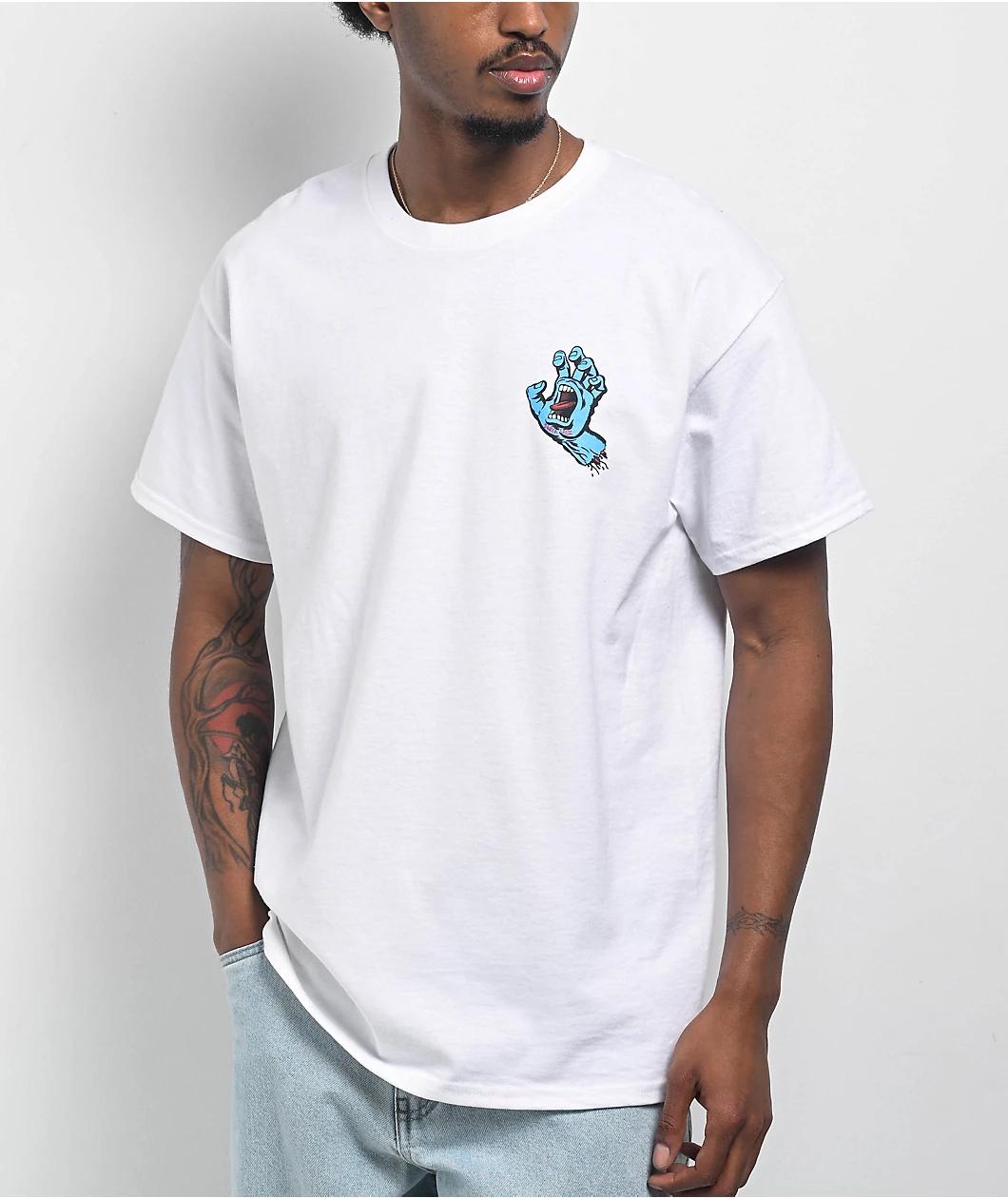 Santa Cruz Screaming Hand White T-Shirt Product Image