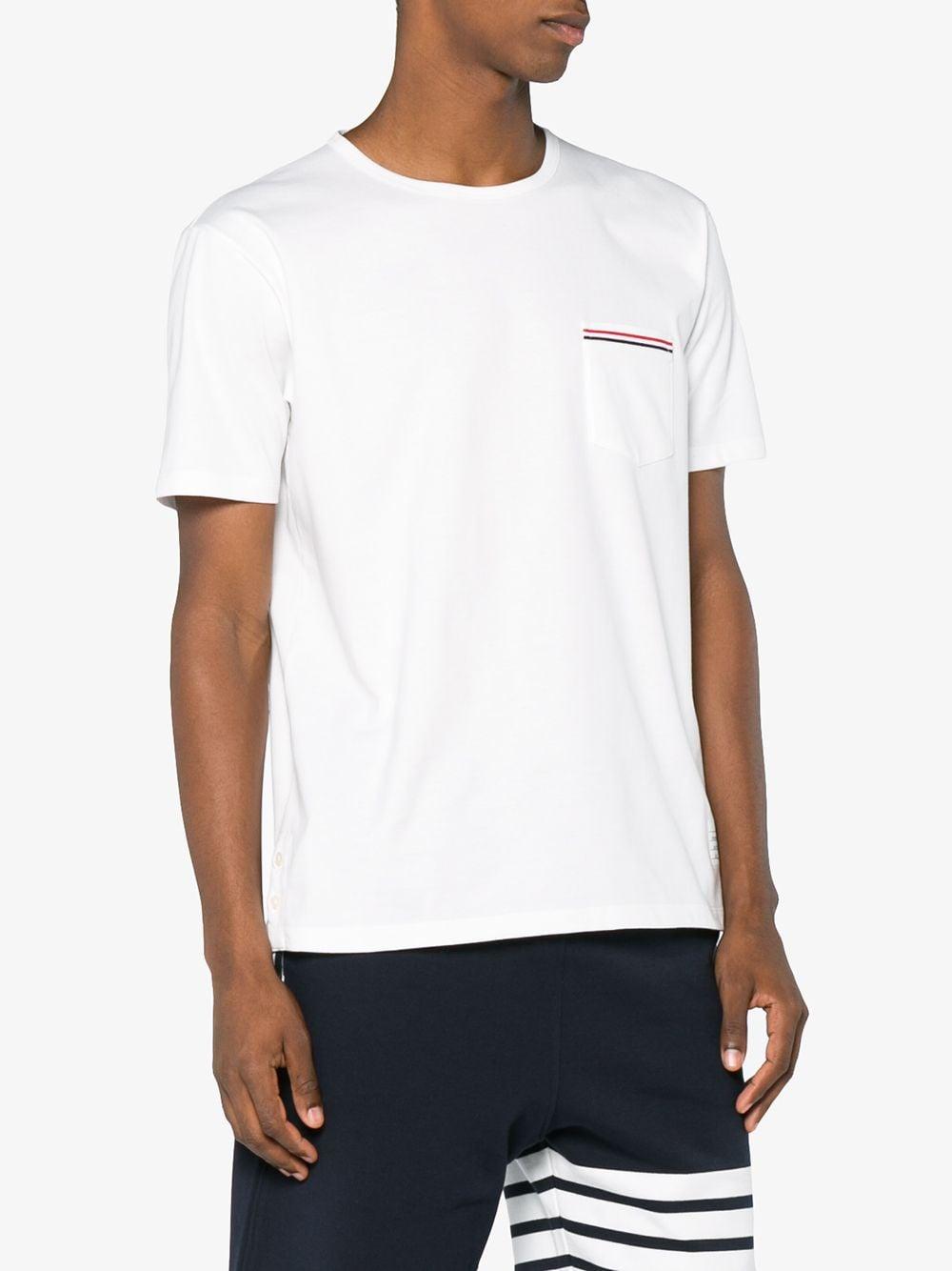 THOM BROWNE Oversized Pocket T-shirt Clothing In White Product Image