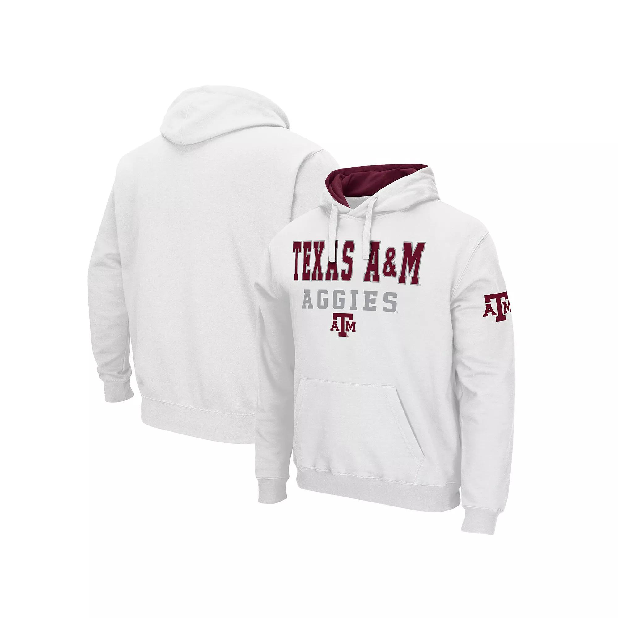 Men's Colosseum White Texas A&M Aggies Sunrise Pullover Hoodie,  Product Image