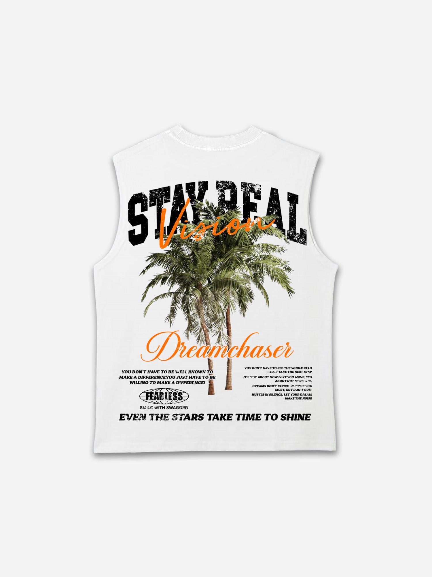 Stay Real Coconut Vacation Vintage Graphic Tank Top Product Image