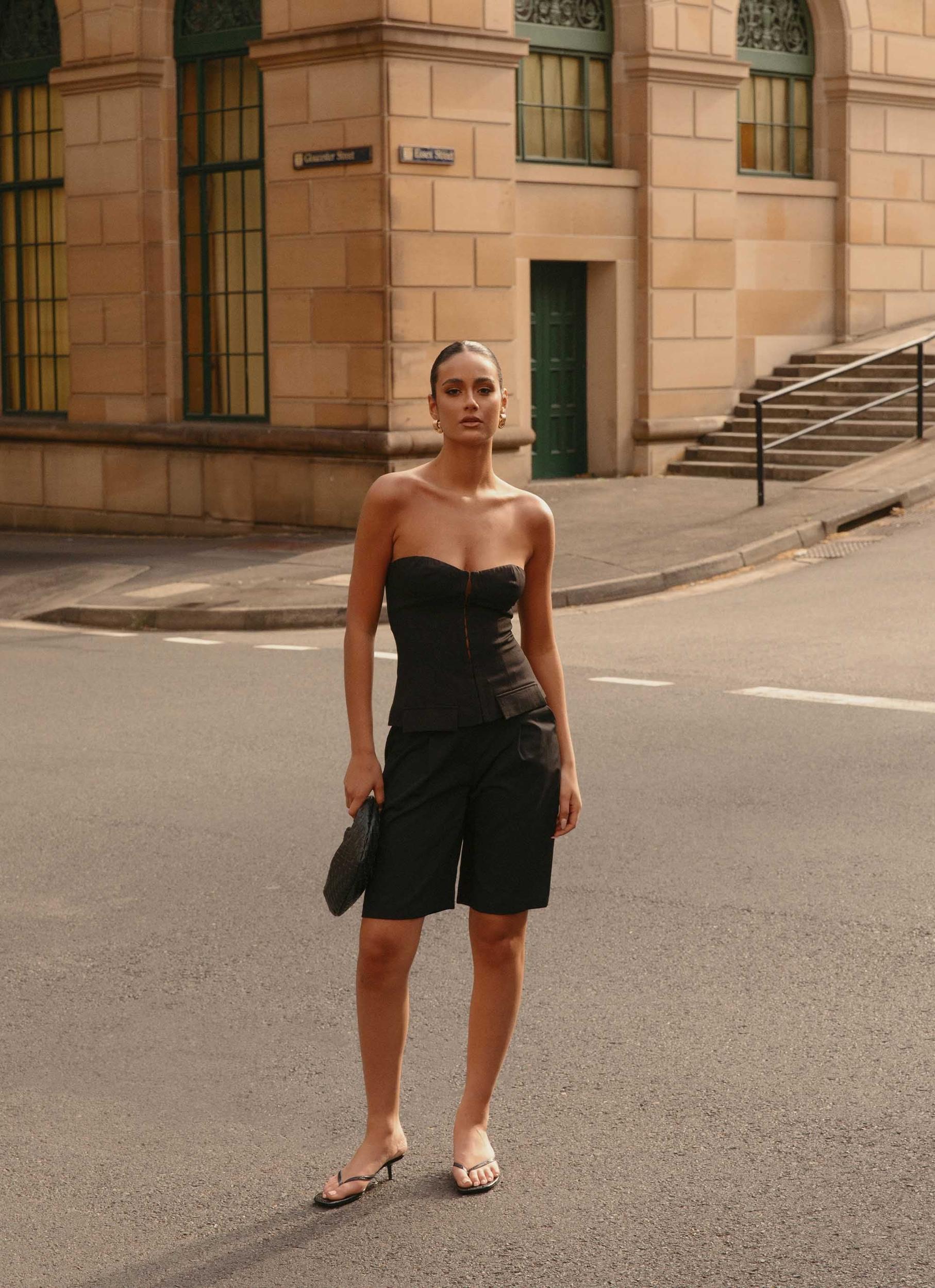 Jeanie Corset Top - Black Product Image