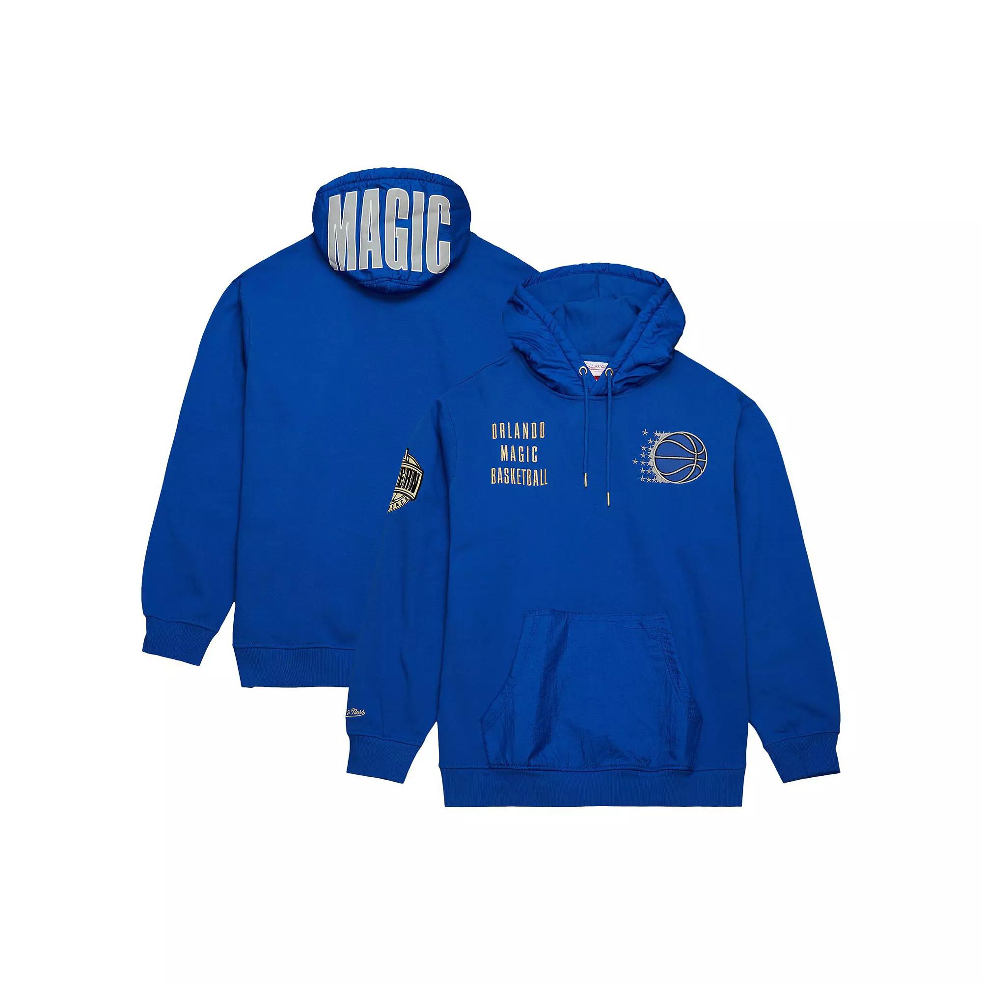 Men's Mitchell & Ness Blue Orlando Magic Team OG 2.0 Vintage Logo Fleece Pullover Hoodie,  Product Image