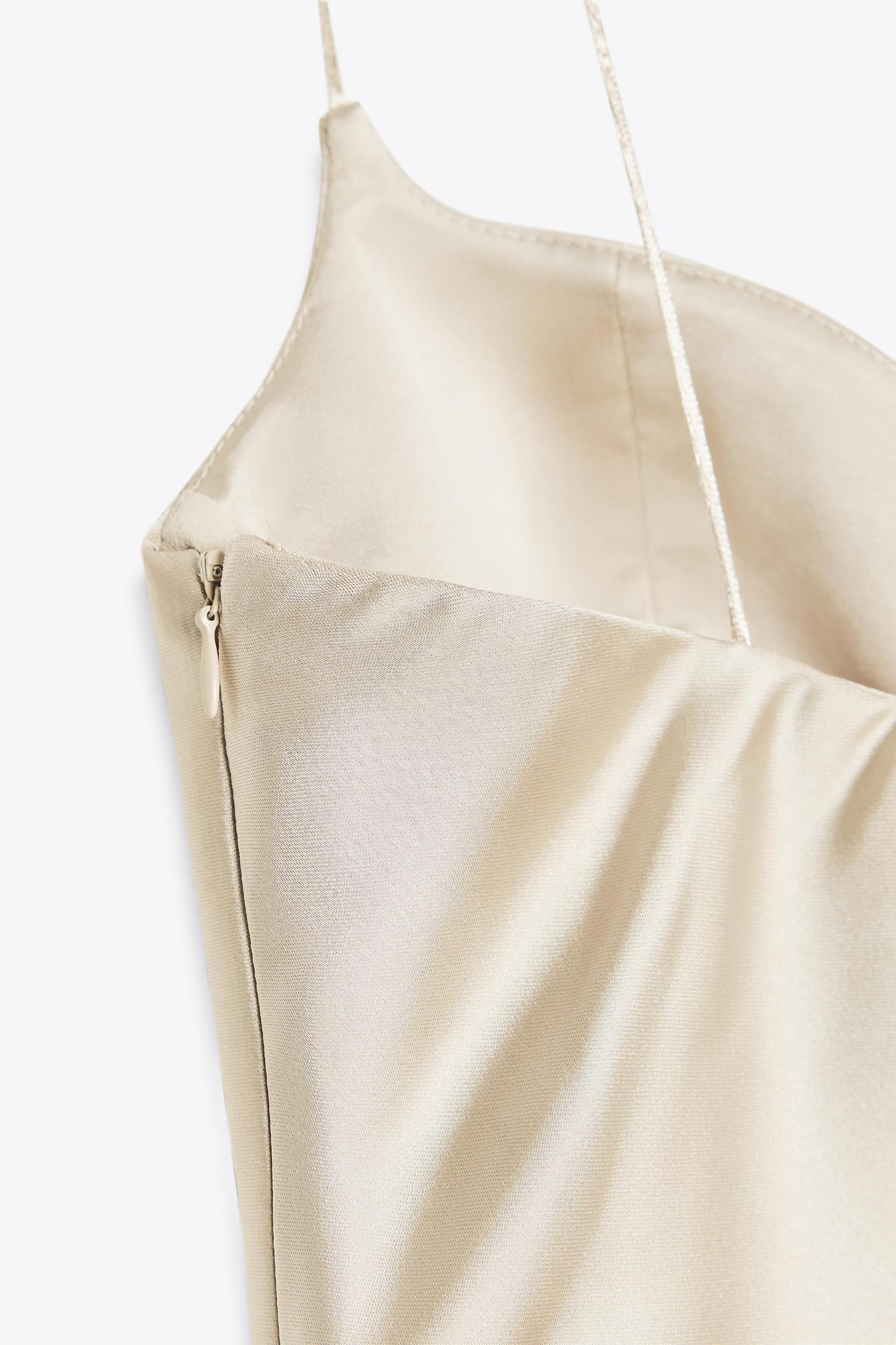 SATIN EFFECT SWEETHEART NECKLINE TOP Product Image