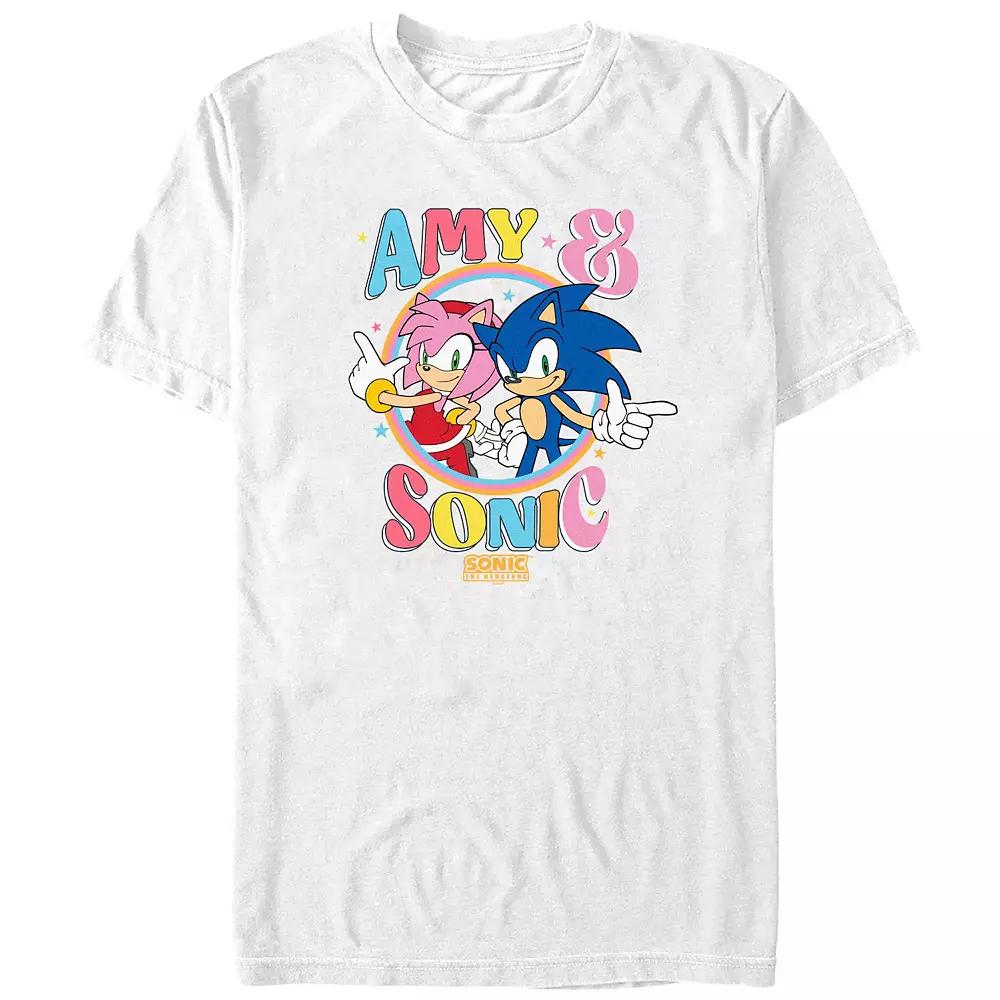 Men's Sonic The Hedgehog Amy And Sonic Graphic Tee,  Product Image